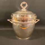 Silver on Copper Pyrex Lined Ice Bucket