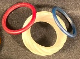 Red Blue & Clear Bangle Bracelets
