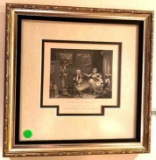 Framed Hogarth Etching - The Rake's Progress