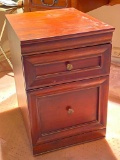 Wood Rolling File Cabinet
