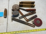 Mason Reels, angle finders, steel tape and folding rulers