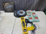 Lot of assorted tools, grinding wheels and more