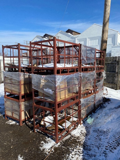 (21) 28 x 37 steel shipping crates.