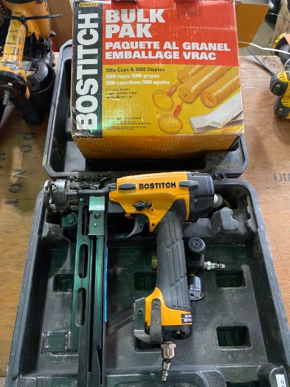 Lightly Used Bostich Cap Nailer w/ Case of Caps