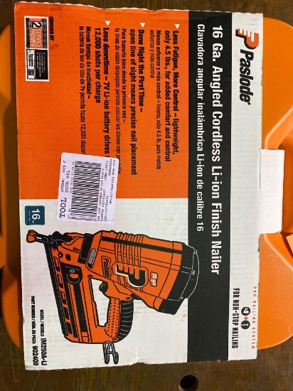 New in Box Paslode 16 gauge Angled Cordless Li-Ion Finish Nailer