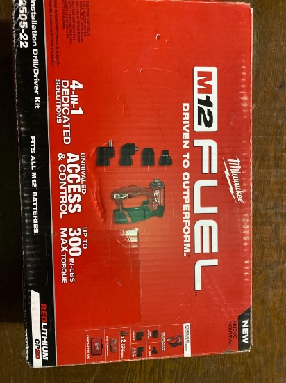 New in Box Milwaukee M12 Fuel Drill/Driver Kit