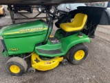 John Deere LX255 Riding Lawn Mower w/ Bagger.