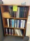 Wooden bookshelf w/ contents