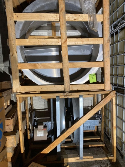 Very large industrial exhaust fan setup