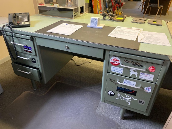 Vintage Metal office desks.