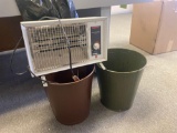 Metal waste papers baskets and heater