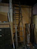 Vintage wooden extension ladder