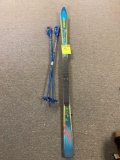 Pair of Volkl Carver II XT Snow Skis and poles