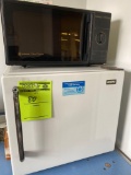 Mini fridge and microwave