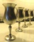 Vintage Preisner Pewter Chalice Cups or Wine Goblets (4)