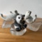 Franklin Mint Snow Pup, Snow Cub and Panda Pup Figurines - The Official Issue of the Humane Society