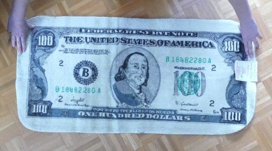 Walking on a $100 Bill Rug!