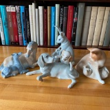 Mama and Baby Animal Franklin Mint Statues (4)