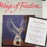 Wings of Freedom-Leaded Glass with 24K