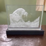 Glass Wave Sculpture