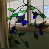 Stained Glass Hummingbird Wreath