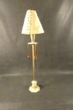 Gilded Candlestick with Corset Shade, Holder & Lampshade