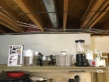 Contents of Top Shelf of Metal Rack - Miscellaneous Kitchen Items