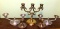 Solid Brass and Pewter Candelabra and Candle Stick Holders