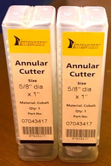 5/8" D X 1" Annular Cutter (2) - NEW in Package
