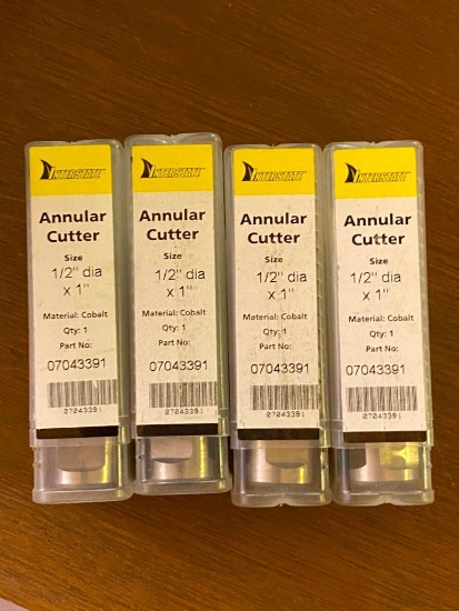 ..." D X 1" Cobalt Annular Cutter (4) - NEW in Package