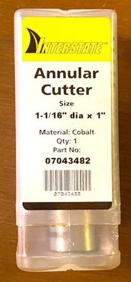 1 1/16" D X 1" Cobalt Annual Cutter - NEW in Package