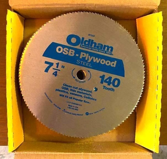 Master Pack Oldham 140 Tooth OSB-Plywood Steel 7.25" Saw Blades