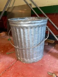 Vintage Small Galvanized Trash Can