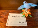 The Lenox Garden Bird Series Figurine - Mountain Bluebird