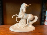 RARE - The Spirit of Romance Porcelain Unicorn Statue - The Franklin Mint