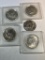 1- 90% Silver Kennedy Half Dollar and 4- 40% Silver Half Dollars