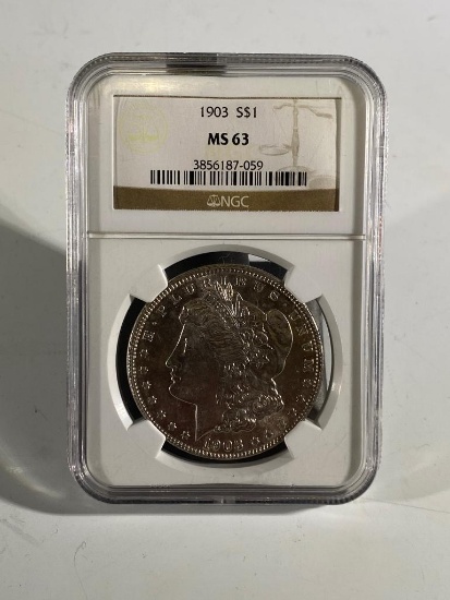 1903 Morgan Silver Dollar, graded MS63 by NGC