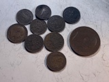 Lot of assorted 1900's Copper foreign coins