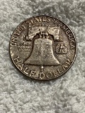 1963D Benjamin Franklin Half Dollar, 90% Silver