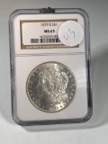 1879S Morgan Silver Dollar, graded MS63 by NGC