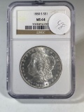 1880S Morgan Silver Dollar, graded MS64 by NGC