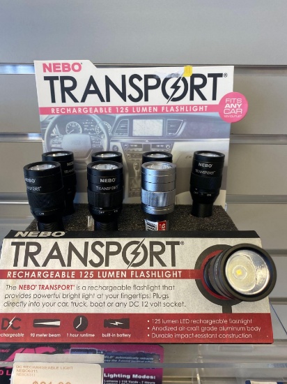 8 NEBO Transport Rechargeable LED Flashlights