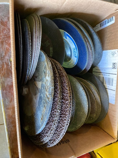 Box of Assorted grinding wheels
