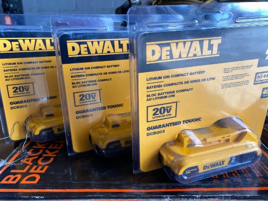 (3) New Dewalt 20v Max Batteries