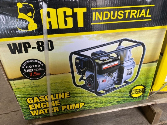 New in Box-AGT Industrial WP-80 Gas Trash Pump