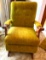 Vintage Chartreuse Upholstered Rocking Chair
