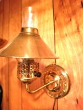 Antique Brass Wall Light Sconce with Brass Lamp Shade