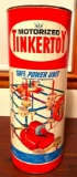 Vintage Motorized Tinkertoy Construction Set # 177 by Questor with Original Canister