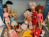Vintage World of Barbie Doll Case with Barbie, A Bunch of Friends & KEN!