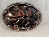 Oval Silver-toned Tray